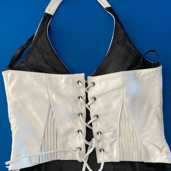 Harley Davidson Leather Halter White Red and black - Picture 4 of 4